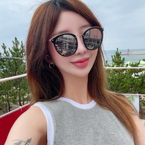 세미 캣츠아이 남녀공용 라운드형 자외선 차단 선글라스 2color