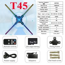 홀로그램 프로젝터 디스플레이 광고 3Dwifi led 기호 램프 플레이어 원격 팬 로고, t45 세트, 나는 플러그