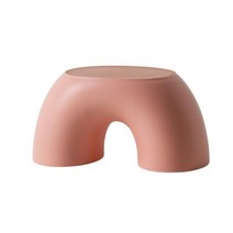 1인용의자 보조의자 수납의자 의자 발판 소파 어린이 집 거실 가구 무지개 모양 아기 선물 실내 장식, [05] 분홍색