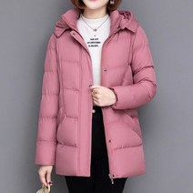 여성 미디 웰론 패딩 점퍼 모자 탈부착 가능 겨울 패딩 4컬러J221017004