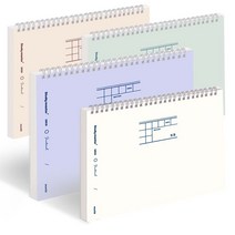 뮤니드 It spring - 3분할 그리드 가로노트 컬러 4종 세트