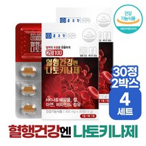 혈행건강 나토키나제 낫토 혈액흐름 원할 혈소판 응집 억제 도움 종근당 건강기능식품, 4set(8박스)