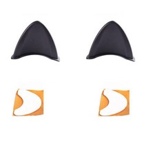 자동차 오토바이 헬멧 악마 뿔 귀여운 고양이 귀 장식 모토크로스 풀 페이스 오프로드 헬멧 액세서리 2 개, 2pcs Black Cat