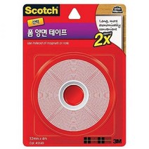 pdg# 3M 폼 양면 테이프 3140 12mmX4m 강력 매직 스카치 ?리필 투명 박스 크리스탈, 선택_상품선택_조샵