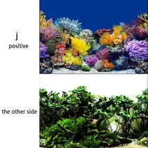 물멍 큐브 어항 하단섬프어항 자동청소어항수족관 배경 물고기 탱크 그림 HD 3D 스테레오 벽지 조경 장식, 14 Section J_02 30x50