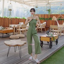 떳다그녀 헤이 탑 린넨 점프수트