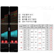 WAKE 야간 낚시 발광 플로트 세트 민물전자찌 세트 스마트낚시찌 입질 감지 올림 내림 장찌, 세트 5 + 블랙