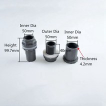 PVC 부속품 배관 자재 플라스틱 수도관 퀵 커넥터 엘보우 90 파이프 피팅 수족관 어항 오버플로 스레드 물 공급 액세서리 조인트 2-10 개 20mm 50mm, [03] 10Pcs, [05] 50mm