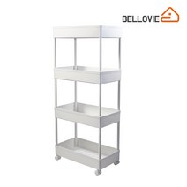 벨로비 하프 멀티선반 4단 화이트, 단품