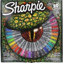 일본직발송 3. SHARPIE 샤피 공식 유성 마커 펜 일러스트 아트 유성 만화 드로잉 스케치 만화 장식 낙서, One Size, One Color