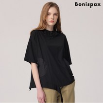 보니스팍스 네크 스트링 우븐 포켓 반팔 티셔츠-MF89TS072