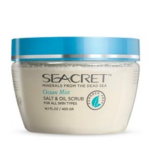 SEACRET 시크릿 여성용 스킨 케어 각질 제거 사해 미네랄 솔트 오일 스크럽 400g Ocean Mist, 1개