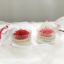 원하는 문구 제작 메리고 미니 카네이션 캔들, 블랙체리, 레드
