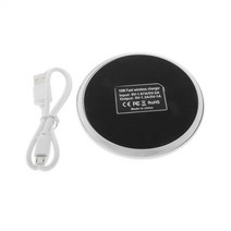 GHSHOP Qi 무선 빠른 충전기 삼성 갤럭시 참고 8 S8 아이폰 X에 대 한 충전 패드, 설명, 스테인레스 스틸, 블랙