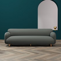 북유럽 덴마크 소파 패브릭 라텍스 모던 럭셔리 쇼파 심플 2인 1인용 디자이너소파, 스모키 그레이_스몰 더블 125CM