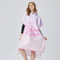 씨에이지몰 후드 서핑 판초 비치타월 비치가운, 썸머타임, 1개