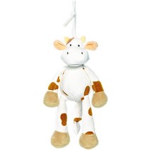 Teddykompaniet Diinglisar 사랑스러운 봉제 동물 사랑스럽고 현실적이고 사랑스러운 소 뮤지컬 당김 동물, 한개옵션0