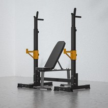 헬스장 스쿼트 바벨 랙 스쿼트랙 파워렉 데드리프트랙 역기 받침대 스쿼트 랙 벤치 프레스 랙 홈 다기능 피트니스 장비 남성 역도 침대 벤치 프레스 스툴 바벨 랙 실내 병렬 바, 4. 럭셔리 벤치 프레스   덤벨 벤치