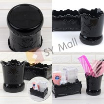 SY몰 라비나 트레이 소품함 원형 데스크홀더 도장보관함 도장꽂이