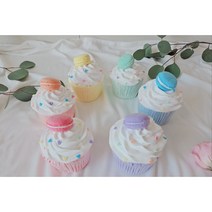 마카롱 생크림 클레이머핀 컵케이크 모형 생일상차림 감성 촬영 파티 스튜디오 어린이집 소품, 오렌지
