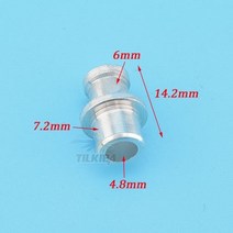 RC 보트 알루미늄 피팅 및 고무 벨로우즈 라디오 박스 씰 서보 푸시로드 러더 부품에 이상적 5 가지 크기 사용 가능, [03] Small fittings 002