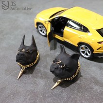 JS automotive 금목걸이 썬글라스 도베르만 불독 차량용 석고방향제 리필오일 5ml 송풍구형 디퓨저 방향제 탈취제 카악세사리 장식용품, 1개, 도베르만_클린코튼
