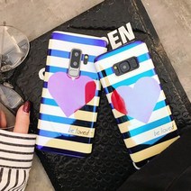 SS1906 Galaxy s10플러스 유광 스트라이프 하트 TPU 케이스