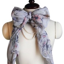 [RA㏓] B005 아네모네 스카프 디자인 롱스카프 여자 패션 선물용 봄머플러 여성 플라워 예쁜 ▷_§Ea