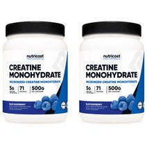 뉴트리코스트 미분화 크레아틴 파우더 블루 라즈베리맛 500g 모노하이드레이트, 2개