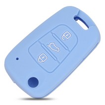 원격 3 버튼 접이식 플리드 자동차 키 케이스 커버 기아 리오 k2 k5 sportage sorento 홀더, 09 lightblue