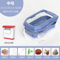 육지 소라게 거북이 키우기 도둑게 사육장, [로열 블루] 미디엄 세트A (항아리따기)개