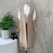 행복여[신상무배]실루엣 라인 울 모직 베스트