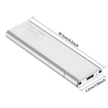 외장하드 SSD HDD TYPE-C 대용량 메모리 휴대용caraele s3 m.2 500gb 1tb 2tb 드라이브 디스크 저장 장치 usb 3.1 컴퓨터 모바일 노트북 pc, 협력사, 4TB, 은