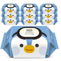 슈퍼대디 프랜즈 펭귄 유아물티슈 캡형, 10개입, 3세트