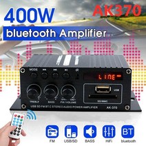 방송 음향 오디오 출력 증폭기 스피커ak380ak370ak170 파워 앰프 노래방 홈 시어터 앰프 2 채널 블루투스 클래스 d 앰프 usbsd aux 입력, 협력사, AK370