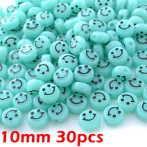 만화 웃는 얼굴 아크릴 비즈 쥬얼리 만들기위한 여러 가지 빛깔의 스페이서 4-16mm Diy 팔찌 액세서리 10-100 개, [30] 30