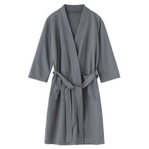 Maison de LAB 프리미엄 호텔 샤워가운 목욕가운 호텔가운 여름샤워가운 여름목욕가운 호텔샤워가운, 1개, 남성(free) / 그레이