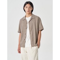 [에잇세컨즈] 브라운 체크 네트 조직 반팔 셔츠 (212765DY3D) (212765DY3