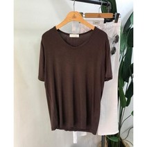 퍼스트믹스 텐션 레이온 스판 유넥 반팔 티셔츠