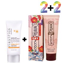 크림 백탁 밀크 노세범 고마쥐필링 바하 저자극 밤 없는 약산성 아하 젤 살리실산 안끈적이는 유분기 썬 폼 물리적자외차단제 선 곰보피부 머드 끈적임 클렌징 지우는법 얼굴각질제거, 쿠팡1 매직마일드선크림 2개_오키나와머드폼 2개