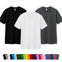 남녀공용 드라이 쿨론 라운드 반팔티 무지 기능성 냉감 쿨티셔츠 라운드 쿨 티셔츠