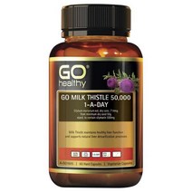 고헬씨 하루 1번 밀크씨슬 50000mg 60정 고용량 고함량 GO Healthy Milk Thistle 50000mg 1-A-Day 60 Vege Capsules