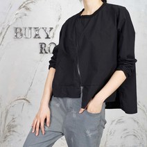 여성 고흐 사선 집업 블루종 얇은 점퍼