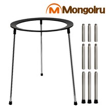 몽골루 그리들(대형L) 받침대 (다리9개) 캠핑 타워 스텐인레스 스탠드 거치대, 그리들 받침대, 1개
