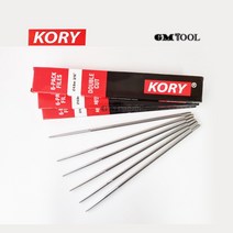 KORY 코리 체인톱줄 체인톱 야스리 엔진톱 날세움 4.0mm 4.8mm 한통 6개입, 4.0mm(5/32인치)