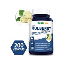 누사퓨어 화이트 멀베리 리프 뽕잎추출물 2500mg 200정 / Nusa Pure White Mulberry Leaf 2500mg 200 Caps