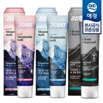 애경 2080 히말라야 마운틴 퓨어 솔트/차콜 치약 120g x6개, 차콜 x6개