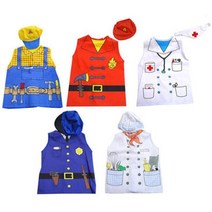 조끼형 역할놀이의상 직업놀이 유아역할의상 어린이역할놀이의상 직업체험의상 역할의상 역할옷, 요리