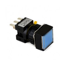 2A2B 푸쉬온 자동 복귀 리턴 전원 스위치 매입형 정사각형 6V DC ON-(ON) 16mm KBL16SM-1C2, 오렌지 [KBL16SM-1CO2]