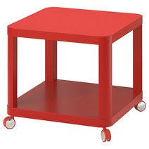 이케아 팅뷔 이동식 보조테이블 레드 50x50x45cm 파티클보드, 단품